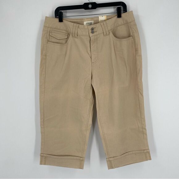 St. John’s Bay Women’s Tan Bermuda Shorts Size 16 - Picture 1 of 4
